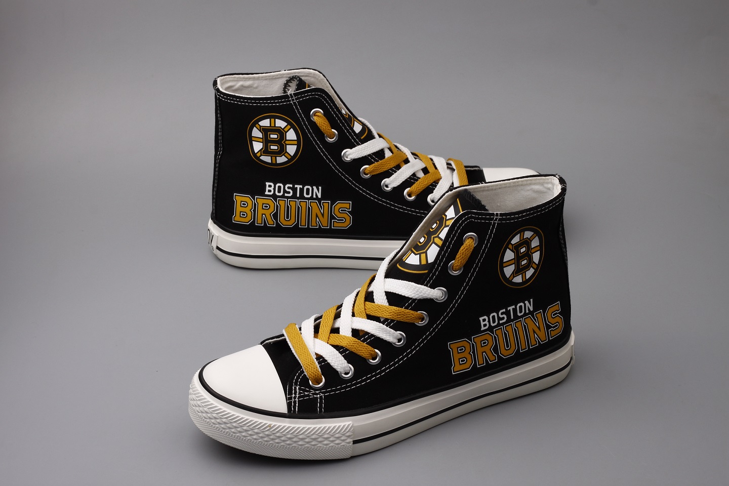 Women's Boston Bruins Repeat Print High Top Sneakers 002